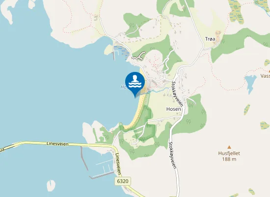 Map of Hosnasanden