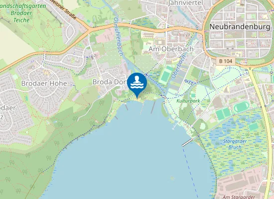 Map of TOLLENSESEE NEUBRANDENBURG BRODA