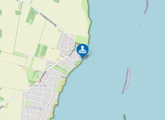 Map of Gershøj Strand