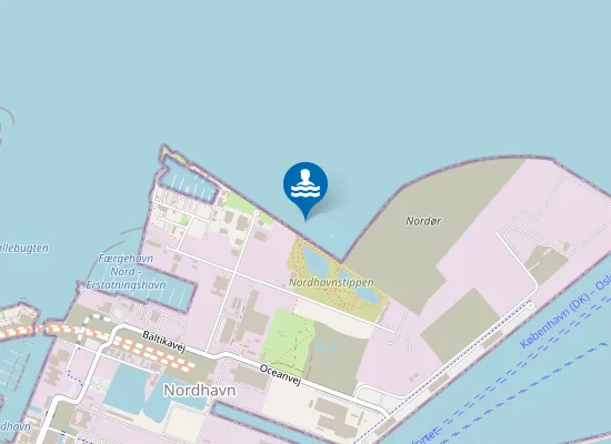Map of Nordhavn Havsvømmebane