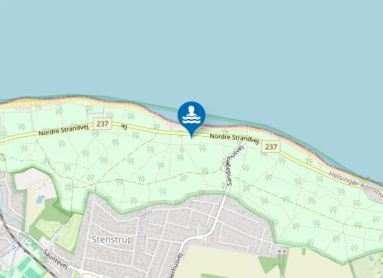 Map of Stranden ved Hornbæk Plantage