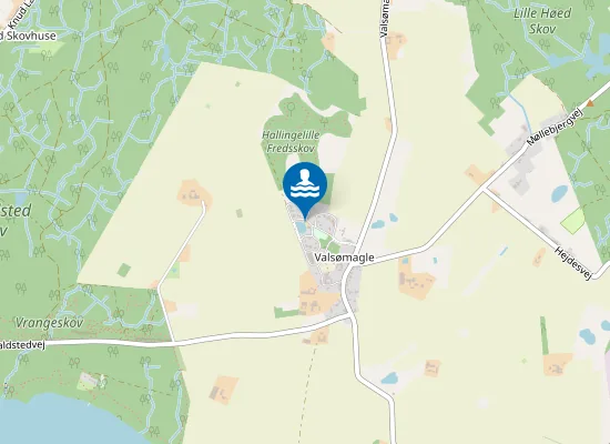 Map of Hallingelille Strand