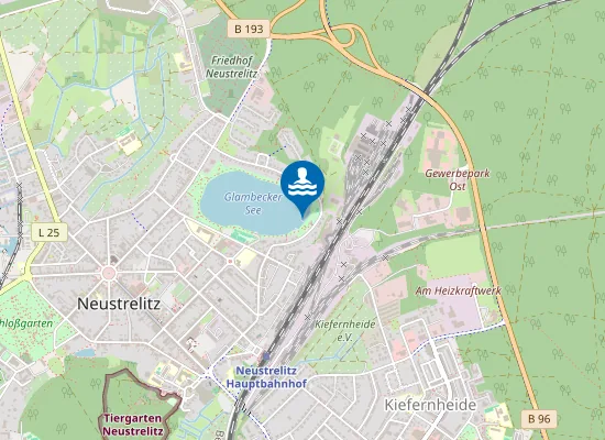 Map of GLAMBECKER SEE NEUSTRELITZ