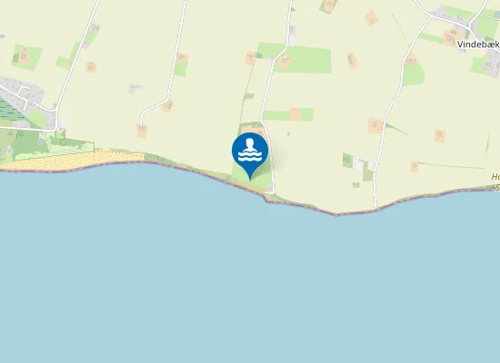 Map of Hårbølle Strand