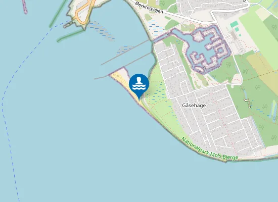 Map of Gåsehage Strand