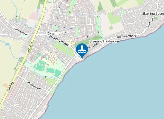 Map of Skæring Strand