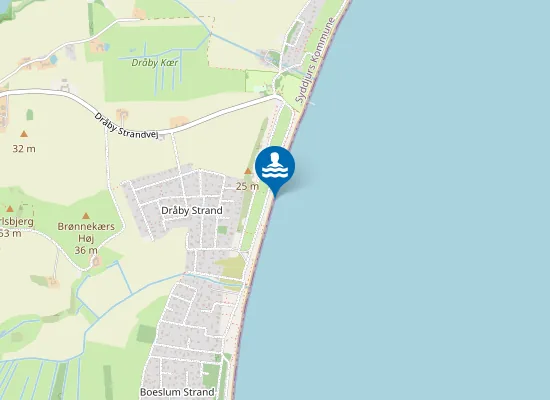 Map of Dråby Strand