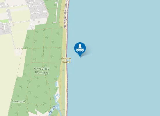 Map of Grenaa Strand