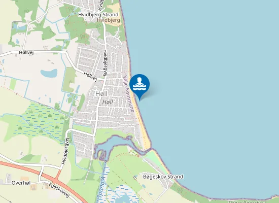 Map of Høll strand