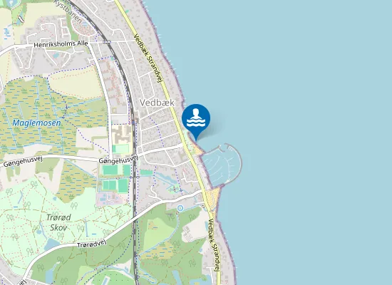 Map of Vedbæk Nordstrand