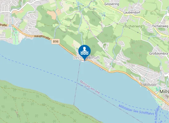 Map of Freier Seezugang Millstättersee - Parkplatz Tschall