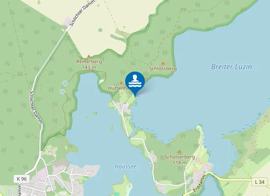 Map of BREITER LUZIN FELDBERG HUETTENBERG