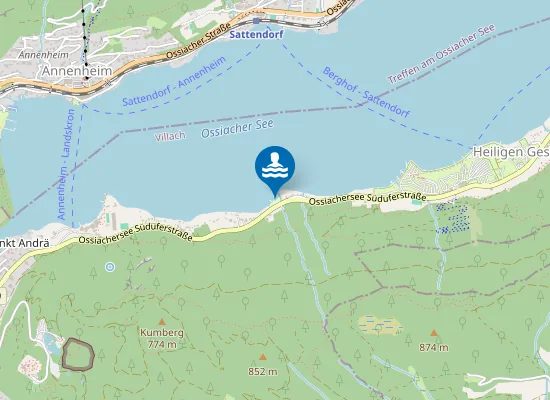 Map of bikebeach Seebad St. Andrä