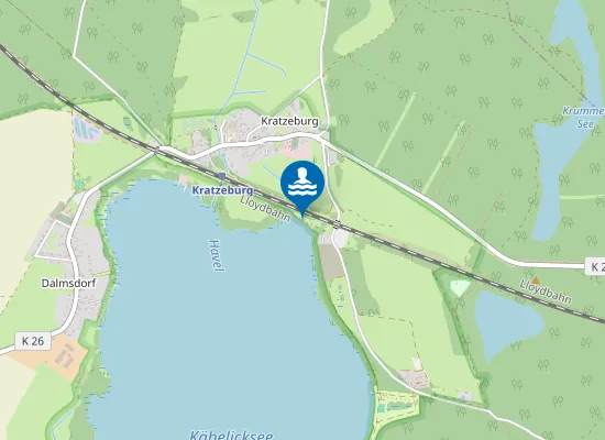 Map of KAEBLICKSEE KRATZEBURG