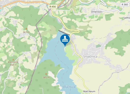 Map of Plaža Sniježnica
