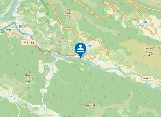 Map of Gornji slap