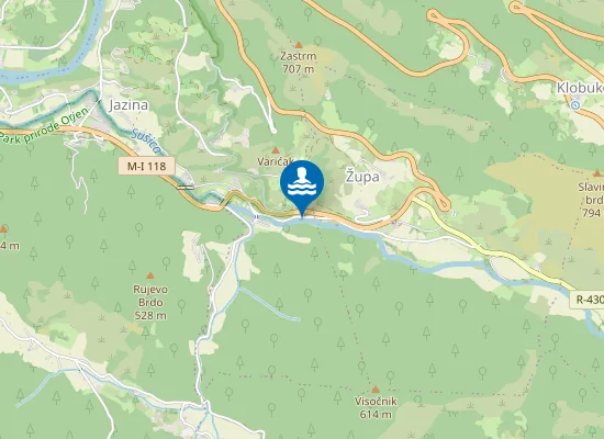 Map of Donji slap