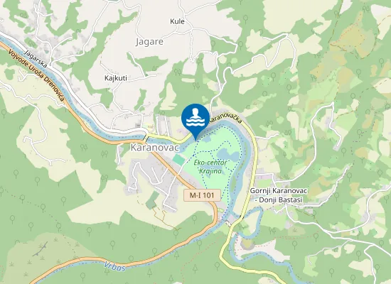 Map of Plaža Eko-centar Krajina
