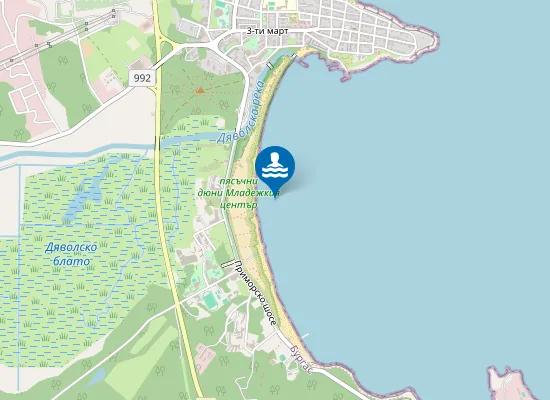 Map of Южен Плаж