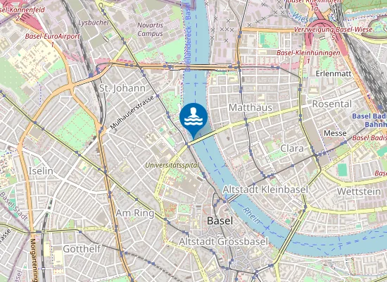 Map of Basler Rheinschwimmen