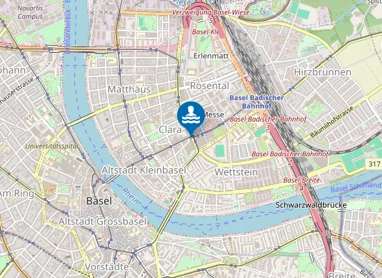 Map of Basler Rheinschwimmen