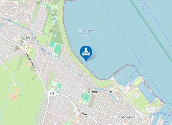 Map of NORDSEESTRAND GRIMMERSHOERN BUCHT