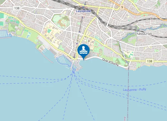 Map of Zone de baignade du Vieux-Port d'Ouchy