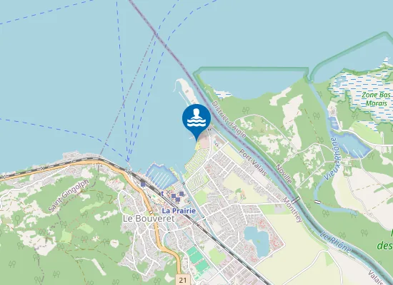 Map of Plage du Bouveret