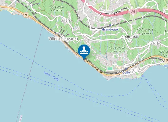 Map of Plage de Grandvaux