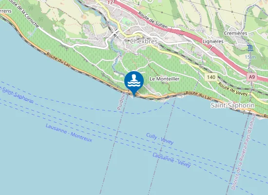 Map of La Plage de Rivaz