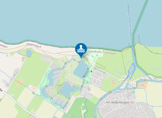 Map of NORDSEEBAD OTTERNDORF SEE ACHTERN DIEK