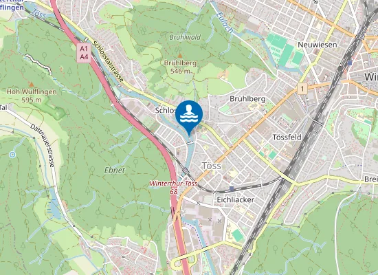 Map of Altes Kanalbad Töss