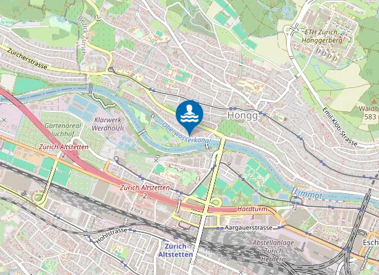 Map of Flussbad Au-Höngg