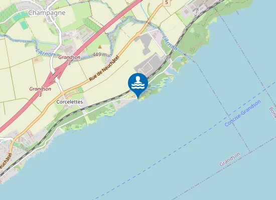 Map of Plage de Corcelettes / Les Pins