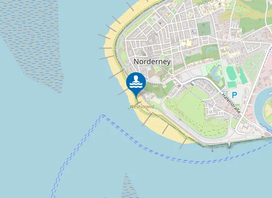 Map of NORDSEESTRAND WESTBAD NORDERNEY