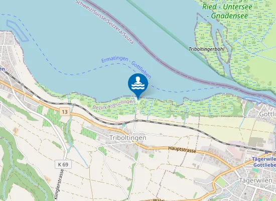 Map of Strandbad Triboltingen