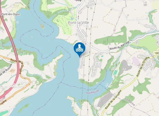 Map of Plage de Pont-la-Ville