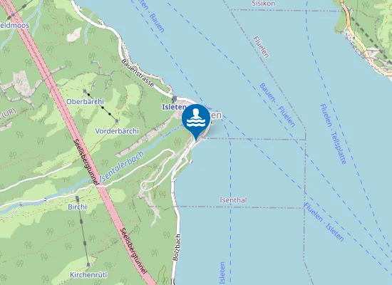 Map of Strandbad Isleten