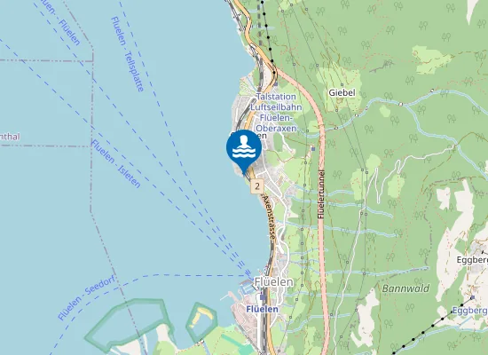 Map of Strandbad Flüelen