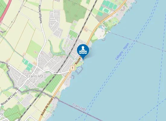 Map of Plage de Crans