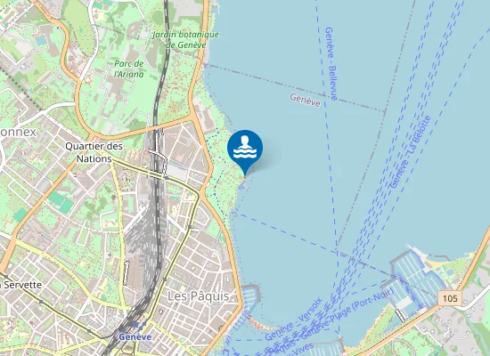 Map of Plage de la Perle-du-Lac
