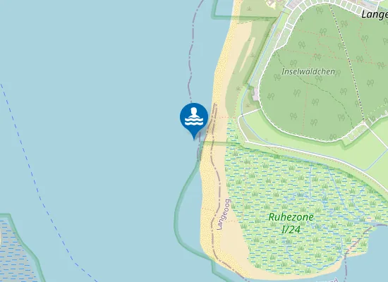 Map of NORDSEESTRAND WESTBAD LANGEOOG