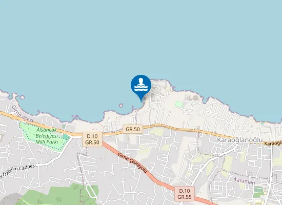 Map of Kervansaray Beach