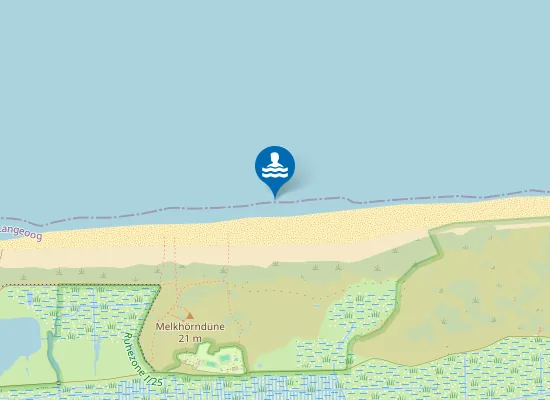 Map of NORDSEESTRAND OSTBAD LANGEOOG