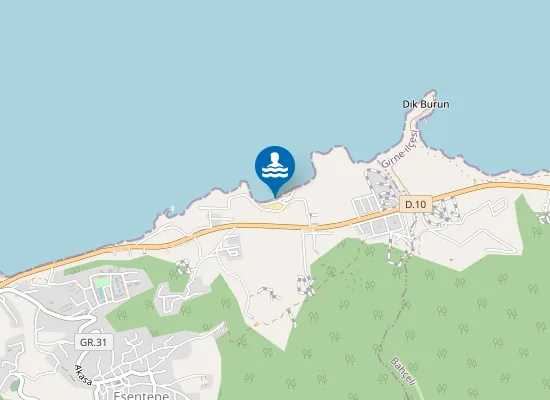 Map of Esentepe Belediye Halk Plajı