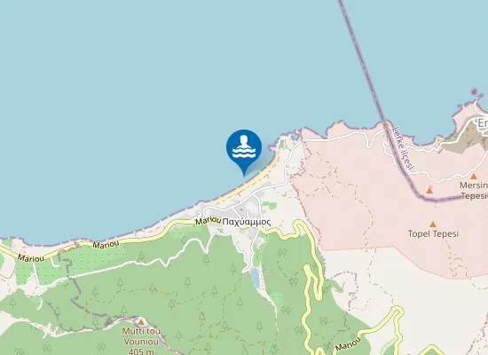 Map of Pachyamos Beach