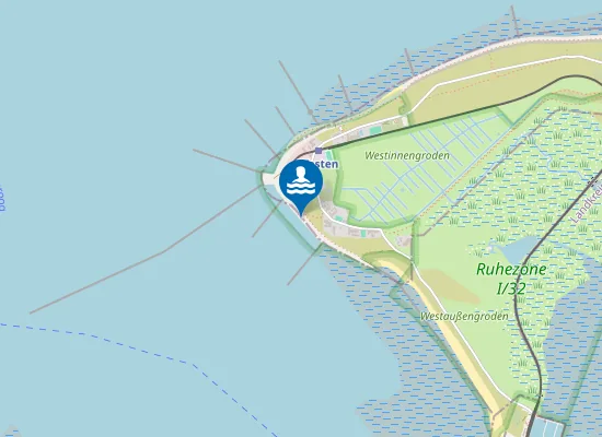 Map of NORDSEE STRANDBAD IM WESTEN WANGEROOGE
