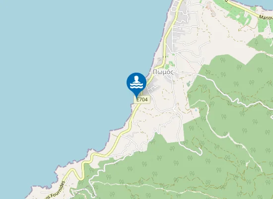 Map of Tpoulorotsos Beach
