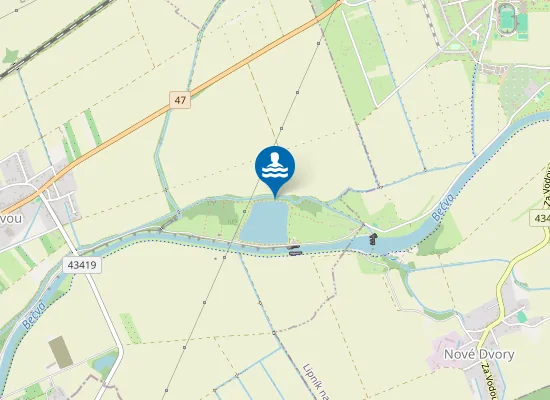 Map of nudistická pláž