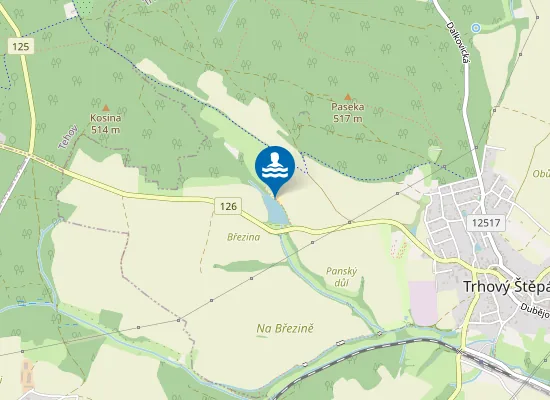 Map of Pláž Nový rybník
